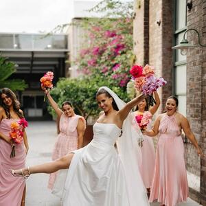 ARIELLA’S ANGELS 👰 🌈👑 If this isn't a bride tribe we're desperate to be apart of, then we don't know what is. Colourful, fun, and the absolute life of the party, it was never a dull moment with this crew. We love you girls! 

Bride: @ariellarother
Florals & Stlying: @thegroundsfloralsbysilva 
Photographer: @hellosweetheartau
Venue: @thegroundsevents // @thegrounds

#TheGroundsFloralsBySilva