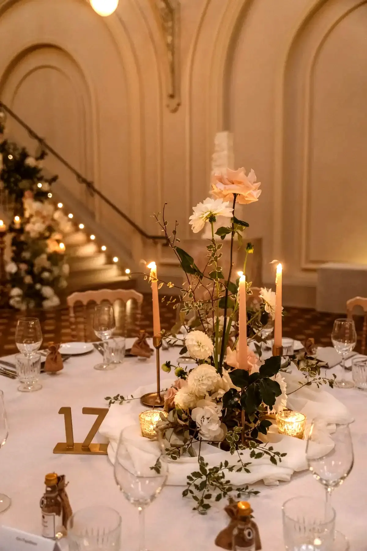 Wedding florist floral installation